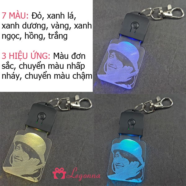 móc khóa đèn led